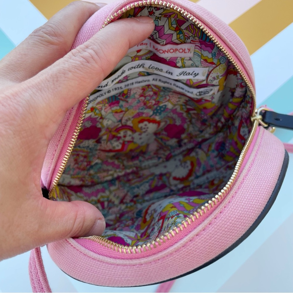 Olympia Le-Tan Monopoly Community Chest bank error dizzie shoulder bag in pink - Picture 10 of 16
